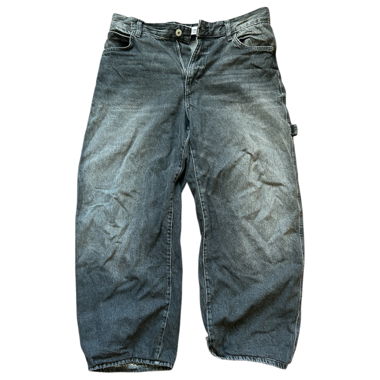 JEANS BAGGY NERO LAVATO