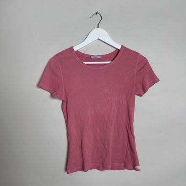 Pink Ribbed T-Shirt