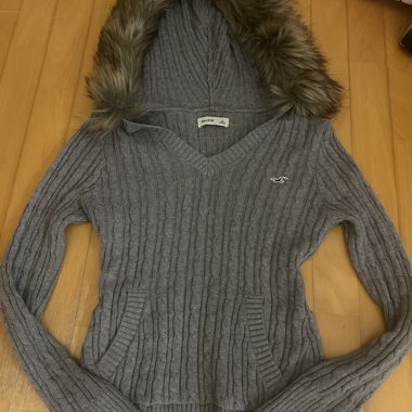 Felpa con cappuccio Hollister in maglia