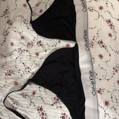 Soutien‑gorge en tissu Calvin Klein noir