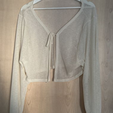 Cardigan en maille beige