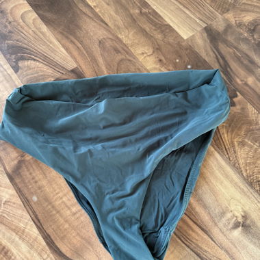 Etam dark green high-waist bikini bottom
