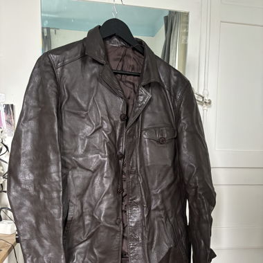 Braune Lederjacke