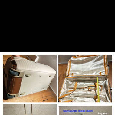 Valise Samsonite XL cuir et textile