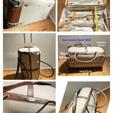 Valise Samsonite XL cuir et textile
