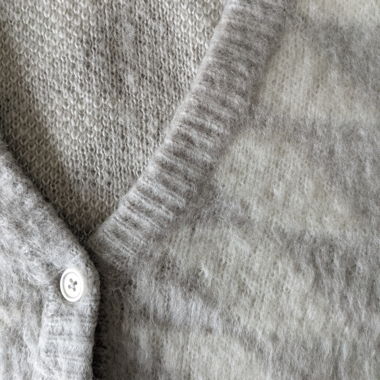 Cardigan court OBEY gris motif géométrique
