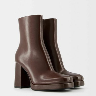 Bottines Similicuir Marron