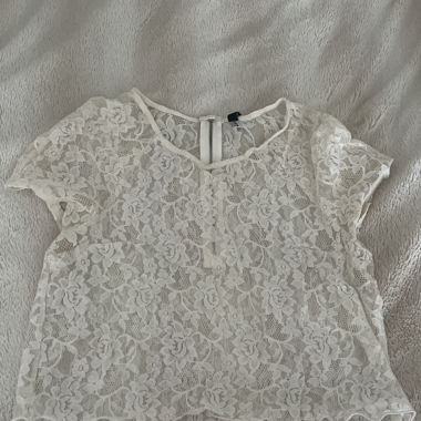 See trough dentelle crop top 