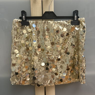 Gold Sequin Mini Skirt