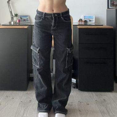 Pantaloni cargo neri