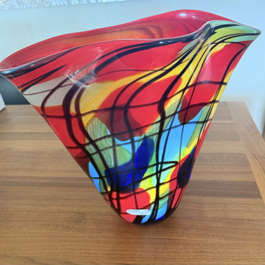 Vaso in vetro d'arte Murano colorato