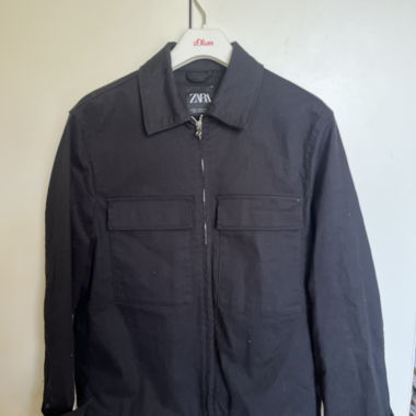 Giacca overshirt nera ZARA
