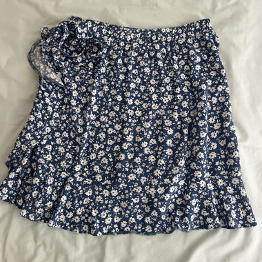 Jupe fleurie bleue