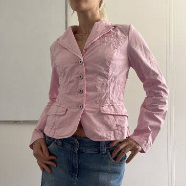 2000's baby pink lightweight blazer