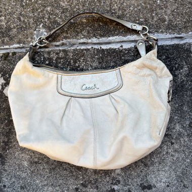 Borsa in pelle Coach beige