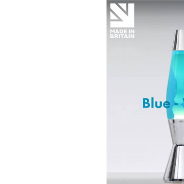 Mathmos Astrobaby Lavalampe Blau-Weiss