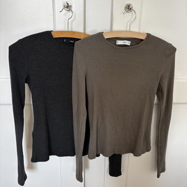 Mango Ribbed Longsleeves 2er-Set, XS