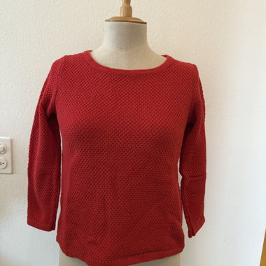Pull rouge en coton