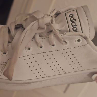 adidas white low-top sneakers
