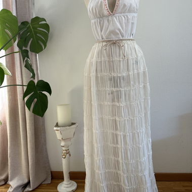 Flowy White Long Skirt