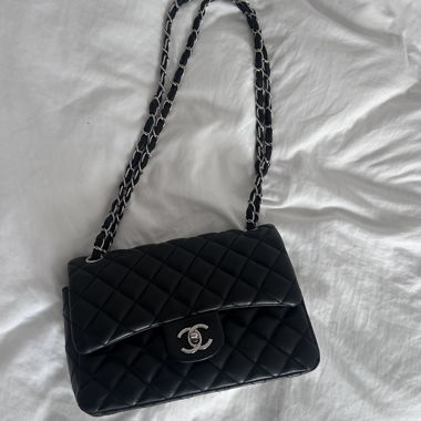 Black Chanel chain bag