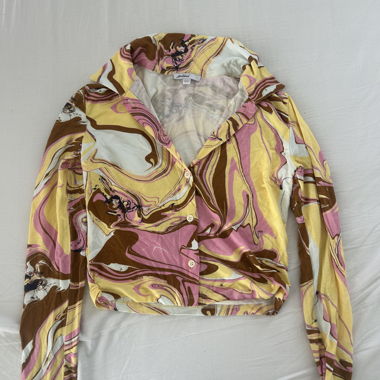 colourful top from subdued