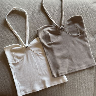 Set di 2 top con bretelle Neck-holder