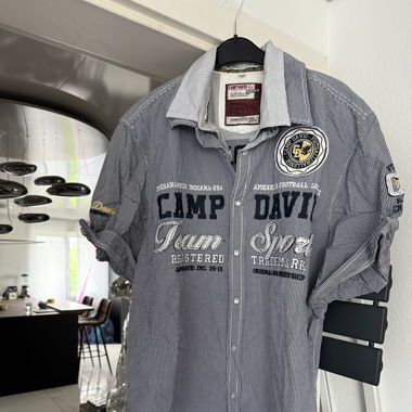 Camp David Hemd Grösse XXXL schwarz/weiss kariert