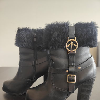 Bottines noires et or - Taille 36