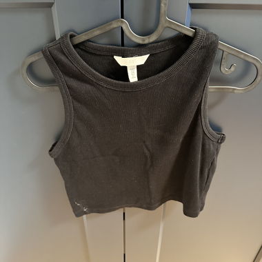 Schwarzes Crop Top Grösse M von H&M