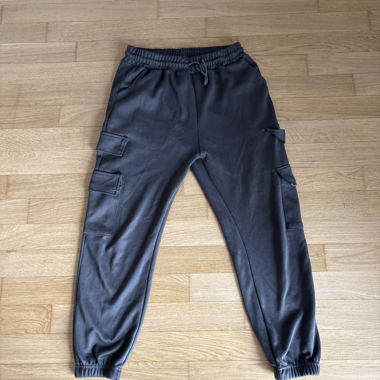 Grey cargo jogger pants