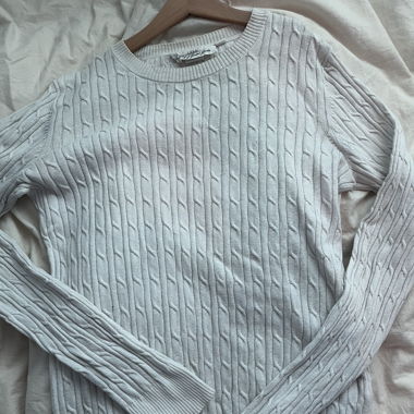 Maglione in maglia bianco