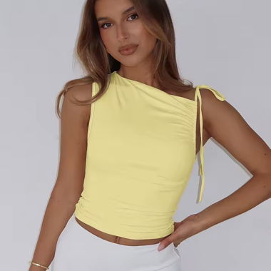 Beiges ärmelloses Top