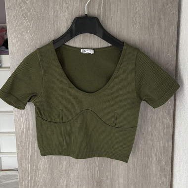 Crop top kaki