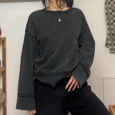 DARK GREY CREWNECK - SWEATSHIRT