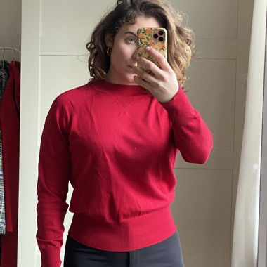 Roter L.O.G.G. Feinstrickpullover