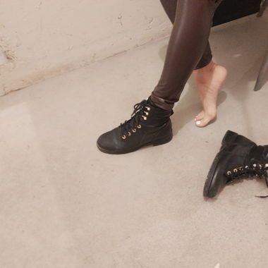 Leder Stiefel oft getragen gr.40/41