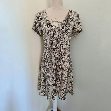 KAYS Short Sleeve Snake Print Dress