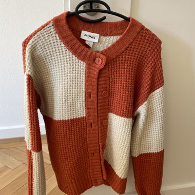Cardigan orange/beige