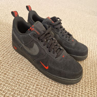 Nike Air Force 1 Low Multi Swoosh Black/Crimson