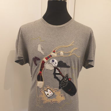 T-shirt gris Alexander McQUEEN