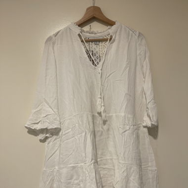 Robe de plage dentelle au dos