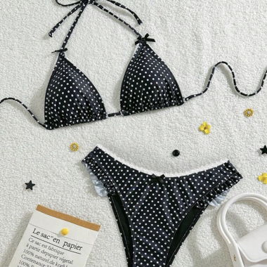Ensemble de bikini à pois