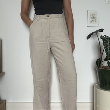 Velour-effect trousers