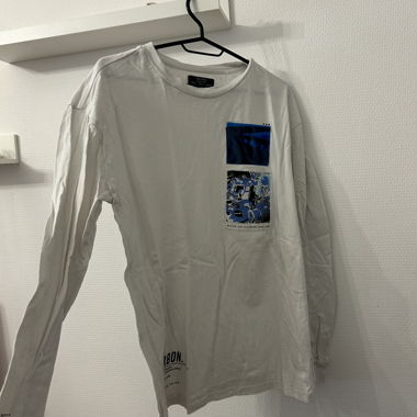 Maglia leggera maniche lunghe Bershka bianca S