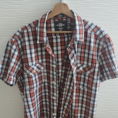 Camicia H&M MEN a quadri manica corta taglia L