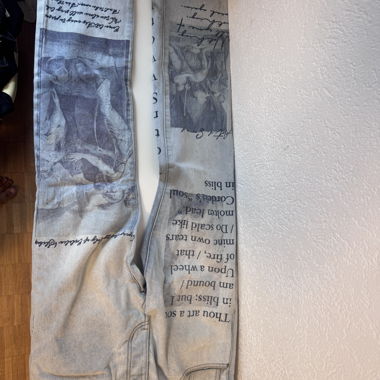 Printed Denim Jeans