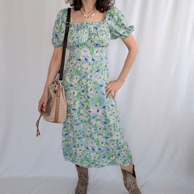 itel Blumiges Sommerkleid Primark Gr.36 Puffärmel 