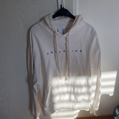Sweat à capuche blanc Collusion M