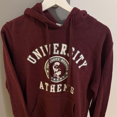 Burgunder Hoodie "University of Athens"